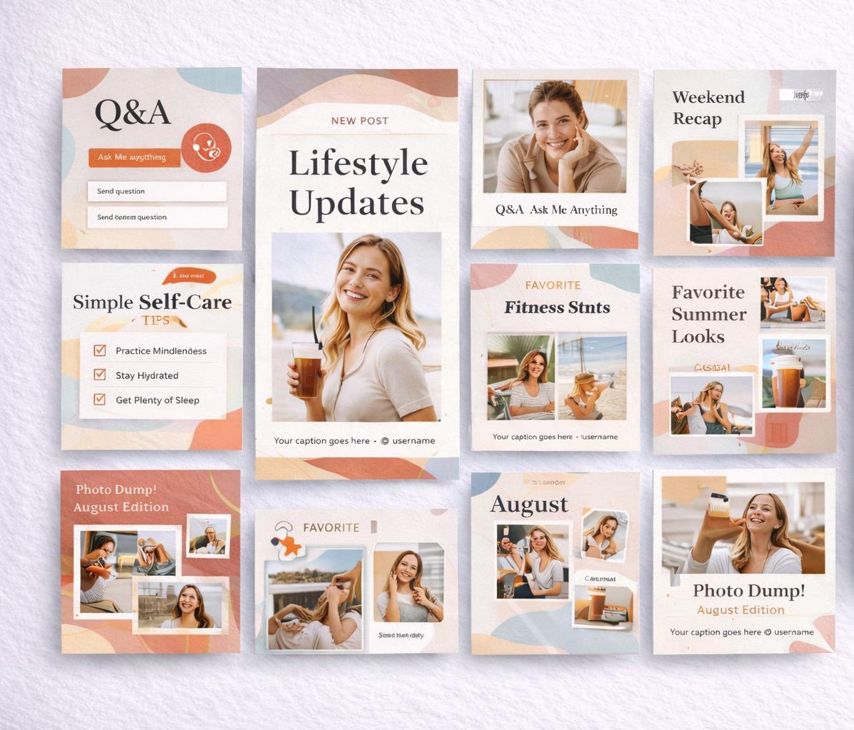 Lifestyle Content System – Instagram Template Design — content template system by Lucky's Digitals